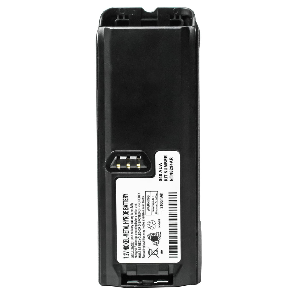 NTN8294AR / NTN8923AR 7.2V 2100mAh Ni-MH Battery with Belt Clip for Motorola XTS3000, XTS3500, XTS5000