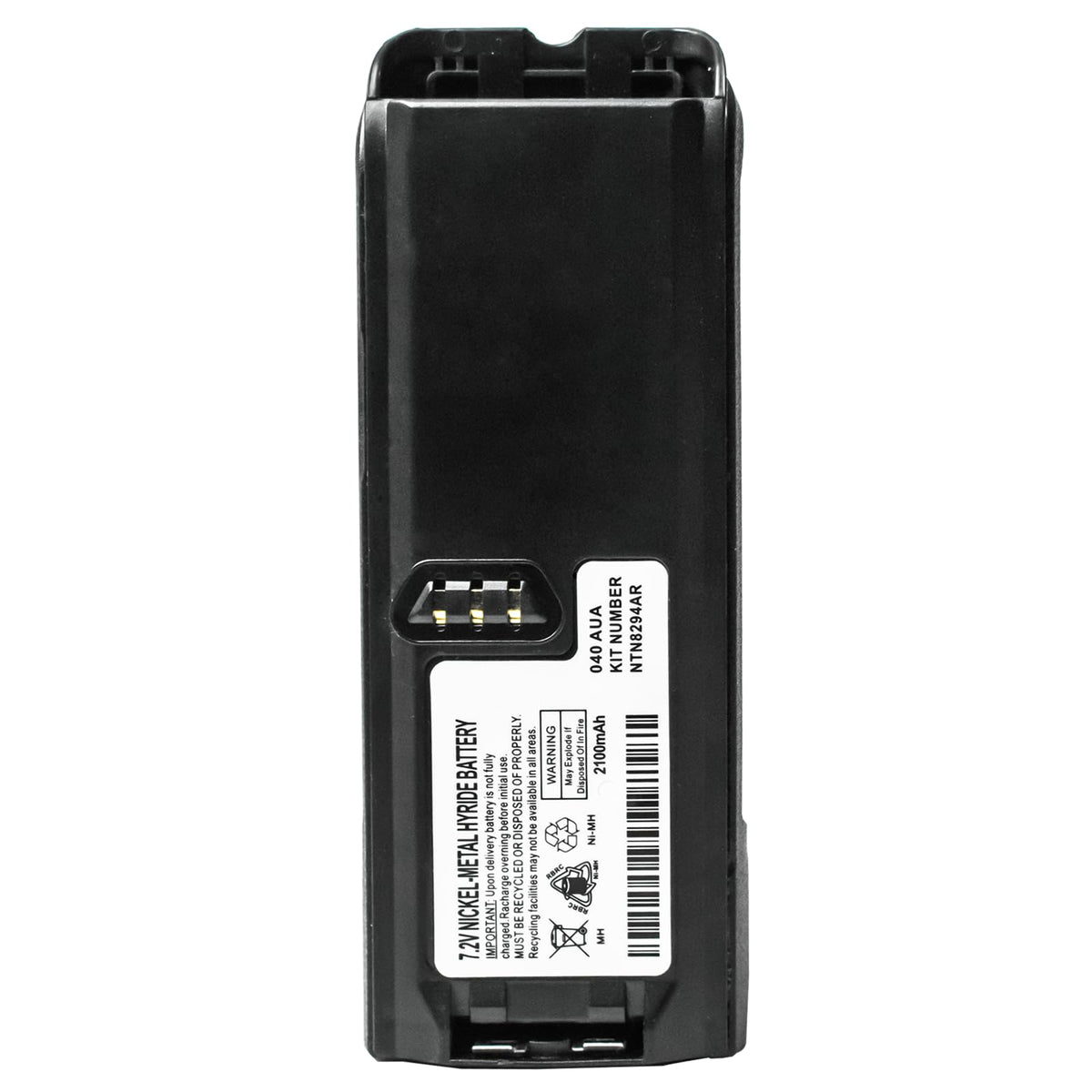 NTN8294AR / NTN8923AR 7.2V 2100mAh Ni-MH Battery with Belt Clip for Motorola XTS3000, XTS3500, XTS5000