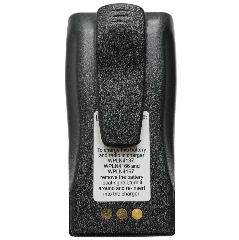 NNTN4851 / NNTN4496 7.2V 2200mAh Ni-MH Replacement Battery with Belt Clip for Motorola CP200, CP040, PR400