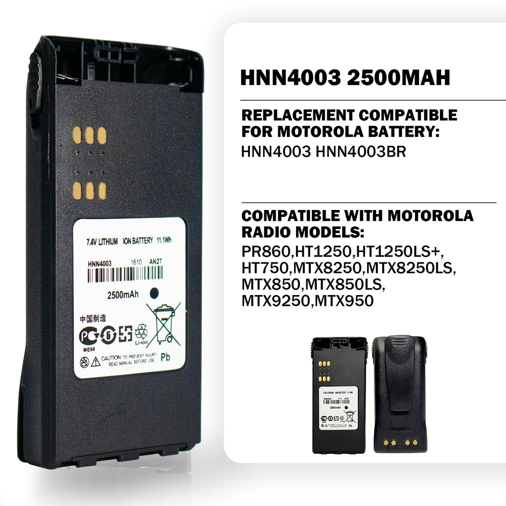 HNN9008A 7.2V 1500mAh Ni-MH Battery for Motorola HT750 / HT1250 / GP328 / PRO5150