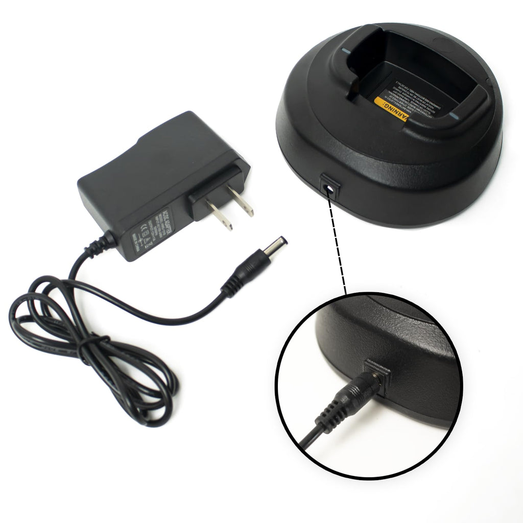 PMLN5398A Rapid Single-Unit Desktop Charger with AC Adapter for Motorola CP185, CP100d, CP1300, EP350 (PMLN5228A)