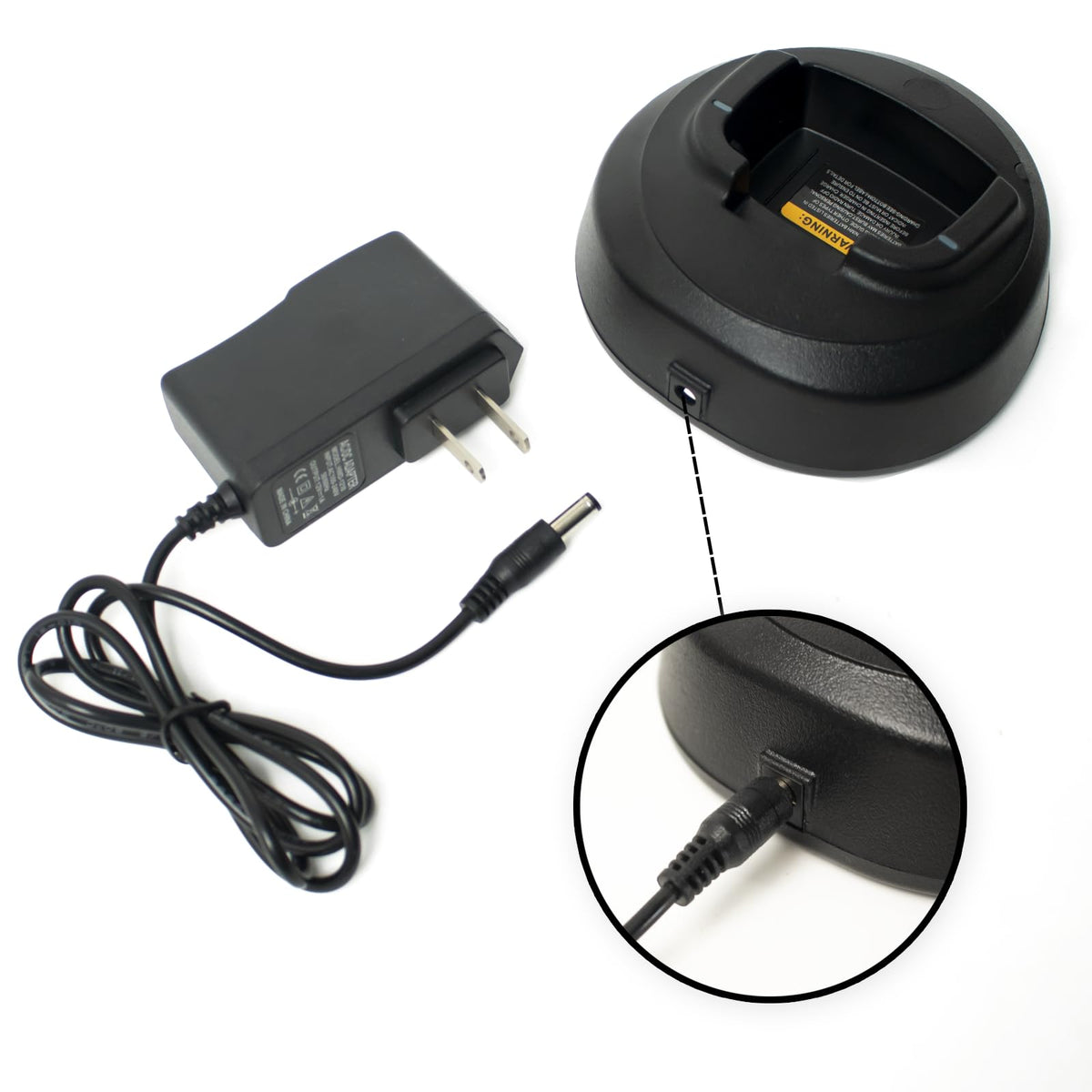 PMLN5398A Rapid Single-Unit Desktop Charger with AC Adapter for Motorola CP185, CP100d, CP1300, EP350 (PMLN5228A)