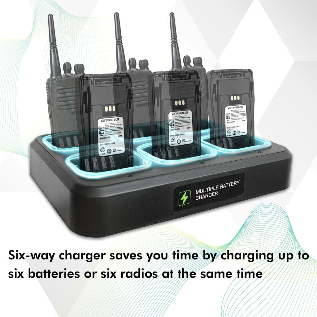 PMNN4476A 6-Way Multi-Unit Charger for Motorola CP Series Radios