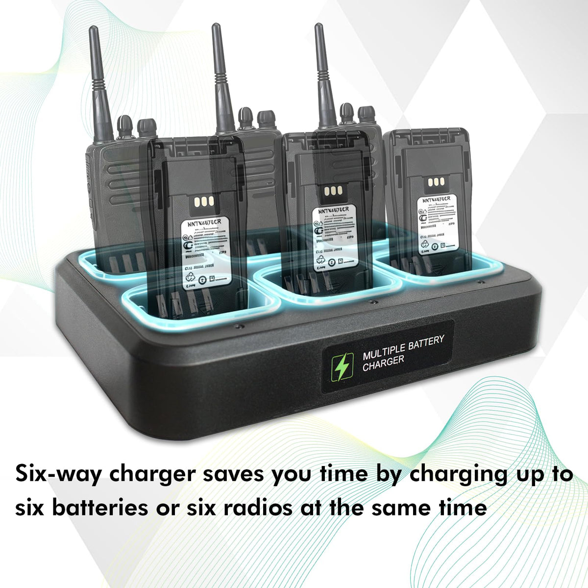 PMNN4476A 6-Way Multi-Unit Charger for Motorola CP Series Radios
